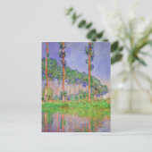 Poplars Pink Effect Monet Fine Art Briefkaart (Staand voorkant)