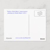 Poplars Pink Effect Monet Fine Art Briefkaart (Achterkant)