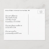 Poplars van Vincent van Gogh, adreswijziging Aankondigingskaart (Achterkant)