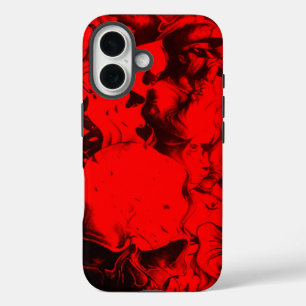 Popmuzikant Portretten   Levendig Karmozijn & Goud iPhone 16 Hoesje