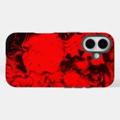Popmuzikant Portretten | Levendig Karmozijn & Goud Case-Mate iPhone Case (Achterkant (horizontaal))
