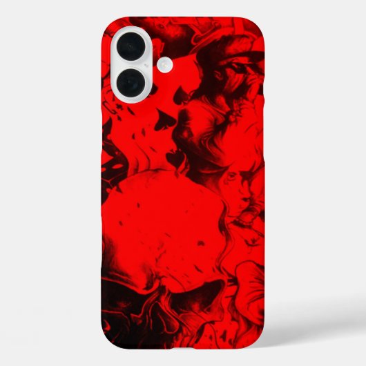 Popmuzikant Portretten | Levendig Karmozijn & Goud Case-Mate iPhone Case (Achterkant)