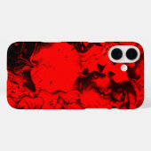 Popmuzikant Portretten | Levendig Karmozijn & Goud Case-Mate iPhone Case (Achterkant (horizontaal))