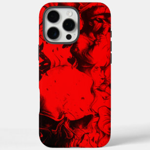 Popmuzikant Portretten   Levendig Karmozijn & Goud iPhone 16 Pro Max Hoesje