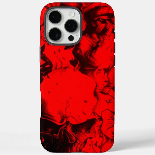 Popmuzikant Portretten | Levendig Karmozijn & Goud Case-Mate iPhone Case (Achterkant)
