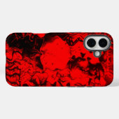 Popmuzikant Portretten | Levendig Karmozijn & Goud Case-Mate iPhone Case (Achterkant (horizontaal))