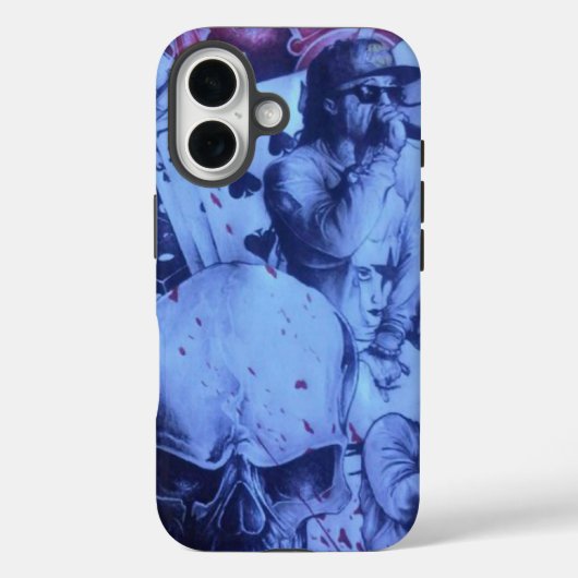 Popmuzikanten | Levendig Blauw & Paarse Abstracte  Case-Mate iPhone Case (Achterkant)