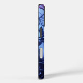 Popmuzikanten | Levendig Blauw & Paarse Abstracte  Case-Mate iPhone Case (Achterkant / Rechts)