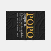 Popo Definitie Vaders Dag Gift Opa Gift Fleece Deken (Voorkant (Horizontaal))