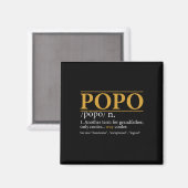 Popo Definitie Vaders Dag Gift Opa Gift Magneet (Voorkant / Achterkant)