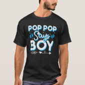 Popo-Pop zegt dat het familieteam van Boy Gender R T-shirt (Voorkant)