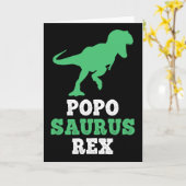 Popo-saurus Rex Dino Dinosaur Grappige Poposaurus Kaart (Gele Bloem)