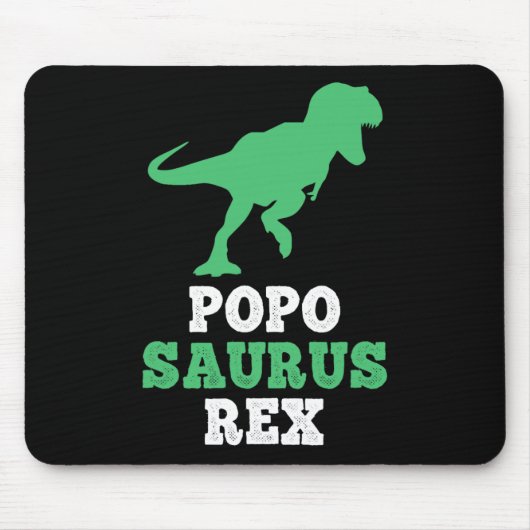 Popo-saurus Rex Dino Dinosaur Grappige Poposaurus Muismat (Voorkant)