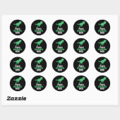 Popo-saurus Rex Dino Dinosaur Grappige Poposaurus  Ronde Sticker (Vel)