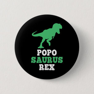 Popo-saurus Rex Dino Dinosaur Poposaurus Funny Ronde Button 5,7 Cm