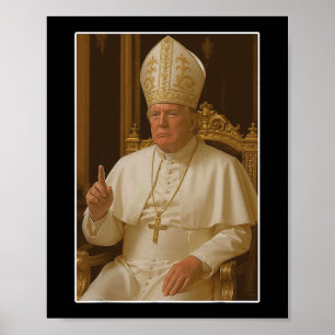 Popo Trump Vaticaanse Kerk Paus Trump Funny Christ Poster