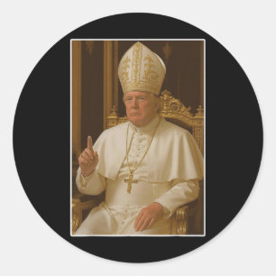Popo Trump Vaticaanse Kerk Paus Trump Funny Christ Ronde Sticker