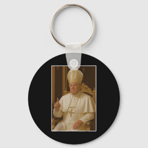 Popo Trump Vaticaanse Kerk Paus Trump Funny Christ Sleutelhanger