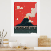 Popocatépetl Vulkaan Reisposter Poster (Keuken)