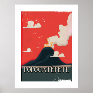 Popocatépetl Vulkaan Reisposter Poster