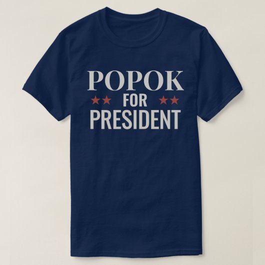 Popok for President ★ Endorsed by Crispy Campaign T-shirt (Design voorkant)