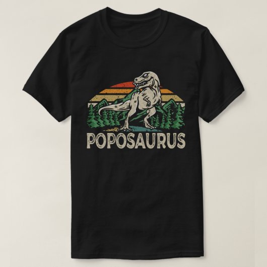 Poposaurus Dinosaur Grandpa Saurus Vaderdag T-shirt (Design voorkant)