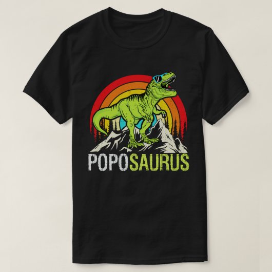 Poposaurus Dinosaur Grandpa Saurus Vaderdag T-shirt (Design voorkant)