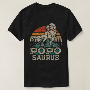 Poposaurus Dinosaur Grandpa Saurus Vaderdag T-shirt