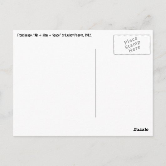 Popova's briefkaart (Achterkant)