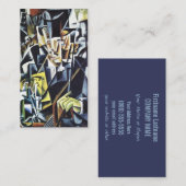 Popova's visitekaartjes van de kunstdouane (Voorkant / Achterkant)