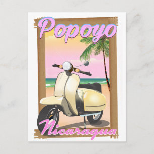 Popoyo Nicaragua strand reisposter Briefkaart
