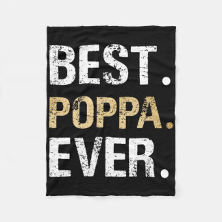 Poppa cadeau van kleindochter kleinzoon Best Poppa Fleece Deken