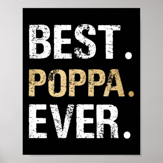 Poppa cadeau van kleindochter kleinzoon Best Poppa Poster (Voorkant)