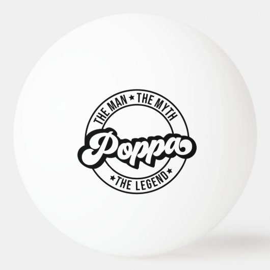 poppa dad grandfather man myth legend dad grandpa pingpongbal (Voorkant)
