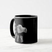 PopPa en kinder hand naar handen Mok (Voorkant links)