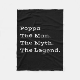 Poppa Het Man De mythe De legende Vaders Dag Gift Fleece Deken