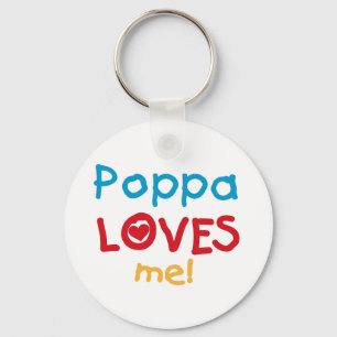 Poppa houdt van me T-shirts en Giften Sleutelhanger
