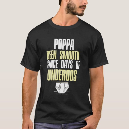 Poppa is cool sinds de dagen van Underoos 90A hiph T-shirt (Voorkant)