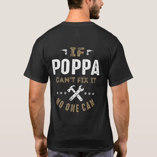 Poppa kan het oplossen t-shirt (Achterkant)