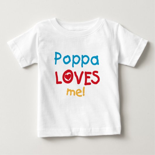 Poppa Loves Me T-shirts en geschenken (Voorkant)