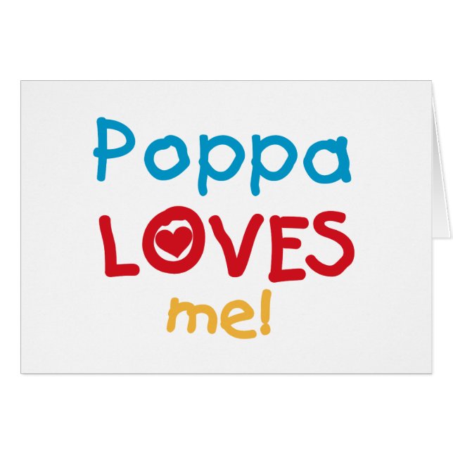 Poppa Loves Me T-shirts en geschenken (Voorkant Horizontaal)