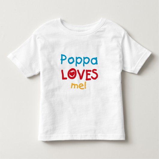 Poppa Loves Me T-shirts en geschenken (Voorkant)
