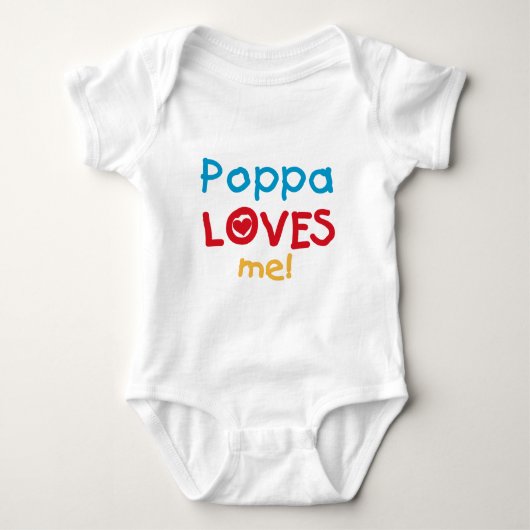 Poppa Loves Me T-shirts en geschenken (Voorkant)