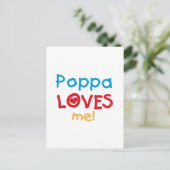 Poppa Loves Me T-shirts en geschenken Briefkaart (Staand voorkant)