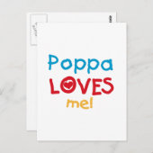 Poppa Loves Me T-shirts en geschenken Briefkaart (Voorkant / Achterkant)