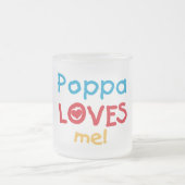 Poppa Loves Me T-shirts en geschenken Matglas Koffiemok (Center)