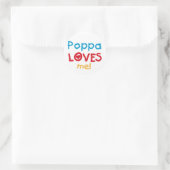 Poppa Loves Me T-shirts en geschenken Ronde Sticker (Tas)