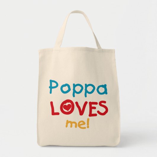 Poppa Loves Me T-shirts en geschenken Tote Bag (Voorkant)