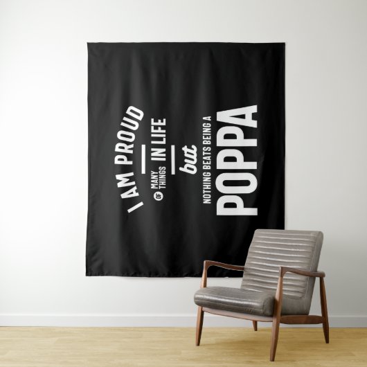 Poppa - prouwe van veel dingen in het leven wandkleed (In situ)