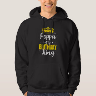 Poppa van de Birthday King Party Crown Bday Celebr Hoodie